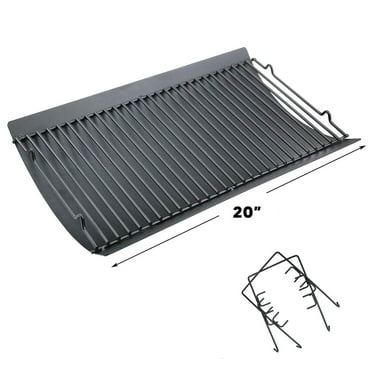 Masteelf Charcoal Grill Pan Fireplace Tray Ash Pan Replacement with Handles for Camping Ash