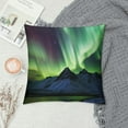 thumbnail image 2 of Nawypu  Decorative Cozy Soft Luxury Throw Pillowcase Covers,Blue Green Aurora Iceland Northern Square Zipper Cushion Case for Couch Auto Bedroom, 2 of 5
