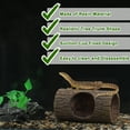 thumbnail image 2 of Escondite para reptiles de resina en forma de tronco de árbol hueco con 2 ventosas marrón 6.1"x4.13"x3.35", 2 of 7