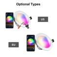 thumbnail image 2 of Mistaha A C100-240V 9W 7.3 Pouces LEDs RGB+CCT Éclairage Encastré Intelligent Downlight Base E26 Support, 2 of 6