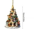 thumbnail image 2 of Tarmeek 4 Inch Christmas Cute Animals Tree Ornament, Acrylic Hanging Christmas Tree Animals Pendant for Christmas Tree New Year Party Window Home Garden Wedding Decoration, 2 of 2