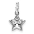 thumbnail image 3 of Auriga Fine Jewelry 14K White Gold Diamond Star Pendant for Women (L - 0.59 inch, W - 8.3 inch), 3 of 6
