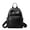 black, variant on Genuine Cowhide Women Backpack, Coffee Brown Oil Wax Leather Casual Travel Rucksack