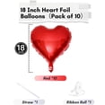 thumbnail image 2 of Globos de aluminio con forma de corazón rojo TAOYE de 18 pulgadas para decoración de fiestas, 2 of 7