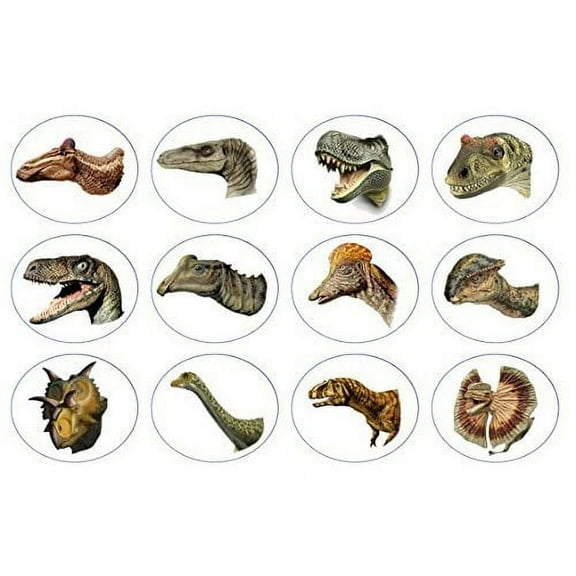 Dinosaurs Edible Cupcake Image Topper 2 inch rounds