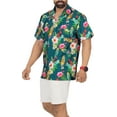 thumbnail image 5 of LA LEELA Men's Hawaiian Shirt Vacation Casual Beach Shirts Button Down Short Sleeve Dress Shirts for Men 4XL Aloha, Blue, 5 of 5