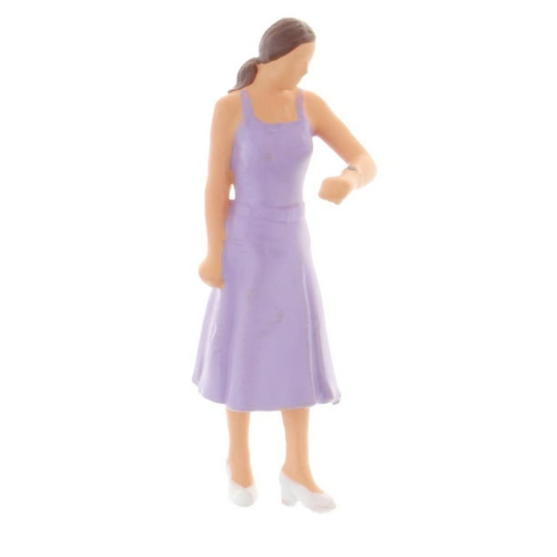 Escala 1:64, modelo en miniatura pintado a mano, s de saludo , s de personas pequeñas, diseño de , paisaje de diorama Vestido morado Sunnimix Modelos en miniatura de personas
