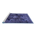 thumbnail image 2 of Ahgly Company Machine Washable Indoor Square Persian Blue Traditional Area Rugs, 4' Square, 2 of 4