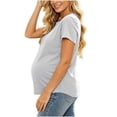 thumbnail image 3 of LckLvx Womens Nursing Breastfeeding Tops Maternity Short Sleeve Hidden Zipper Casual Tees, 3 of 8