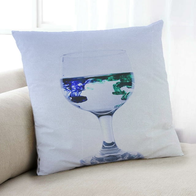 Ahgly Company Boisson Vin Coussin Décoratif d'Intérieur, 18 Po X 18 Po