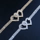 thumbnail image 4 of Diamantes de imitación de la cadena del pie de las mujeres: joyería decorativa del pie de la pulsera del tobillo del corazón brillante, 4 of 5