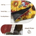 thumbnail image 6 of Cows Sunflowers Round Area Rug 5Ft Washable Circle Rugs for Living Room Bedroom, Rustic Farms Barns Flowers Bees Animals Non-Slip Carpet Floor Mats Indoor Outdoor Carpet Runner Aesthetic Home Decor, 6 of 8