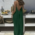 thumbnail image 2 of Ichuanyi Summer Dresses Women Casual Solid Sleeveless Dress Sling Backless Long Dress, 2 of 9