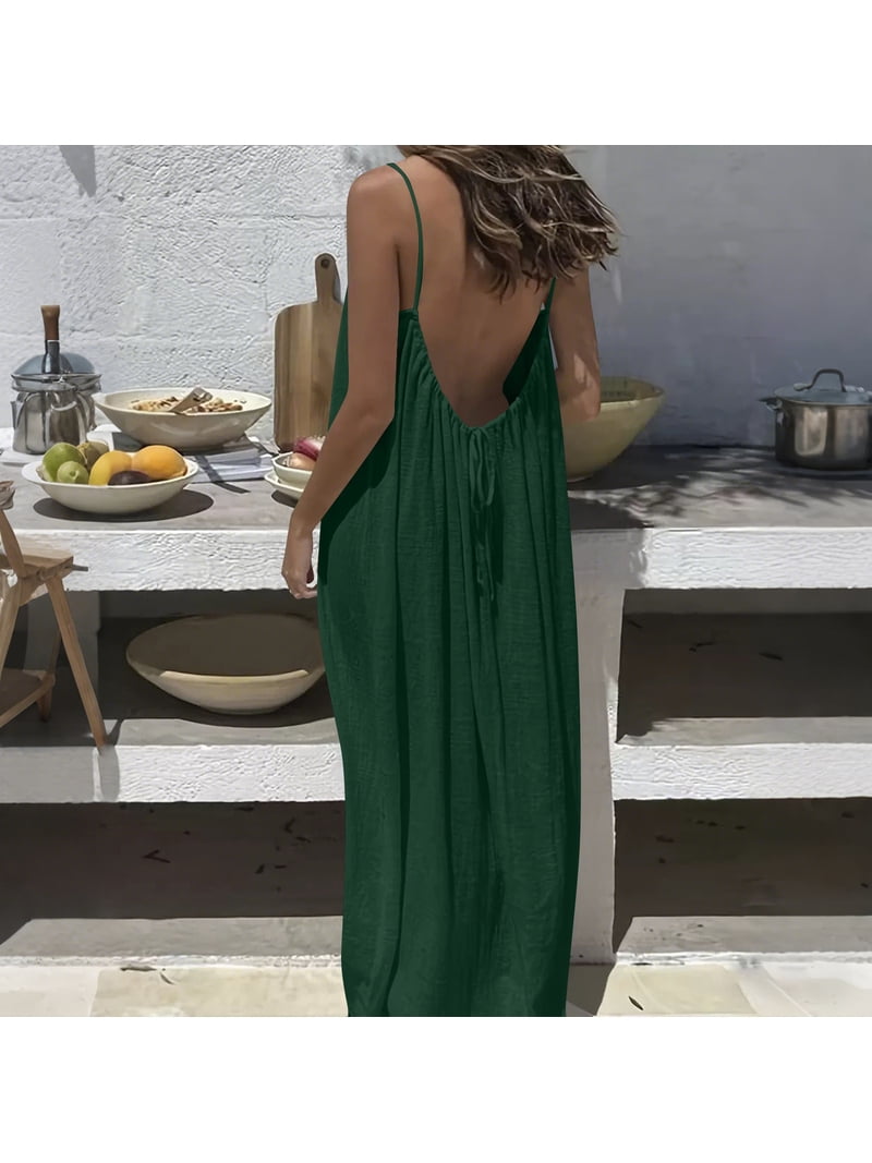 loose open back dress RanRui Women's Cut Out Hollow Sexy Holiday Party Summer Sexy V-Neck Halter Slim Fit Dress Side Split Dress (Black,Small) : Clothing, Shoes & Jewelry With a bodycon fit Women's Flowy Maxi Dress, Solid