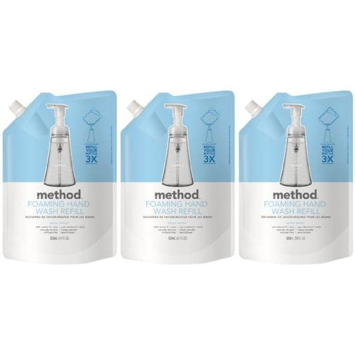 Method Foaming Hand Wash Refill Pouch, Sweet Water, 28oz, 3pk - Walmart