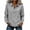 Gray, variant on Women's Long Sleeve Crew Neck Sweatshirt, Casual Loose Pullover