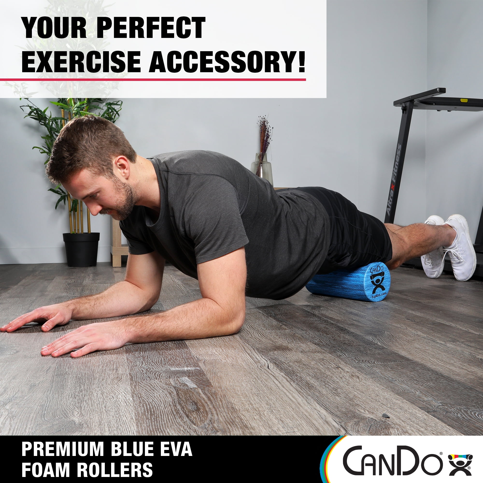 CanDo Blue Marble High Density EVA Foam Roller for Muscle Restoration, Massage Therapy, Sport Recovery, and Physical Therapy. 6" x 12", Round