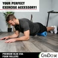 thumbnail image 3 of CanDo Blue Marble High Density EVA Foam Roller for Muscle Restoration, Massage Therapy, Sport Recovery, and Physical Therapy. 6" x 12", Round, 3 of 6