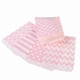 thumbnail image 3 of Pink Striped Polka Dot Chevron Paper Gift Bags for Weddings and Parties, 48 Count, 3 of 3