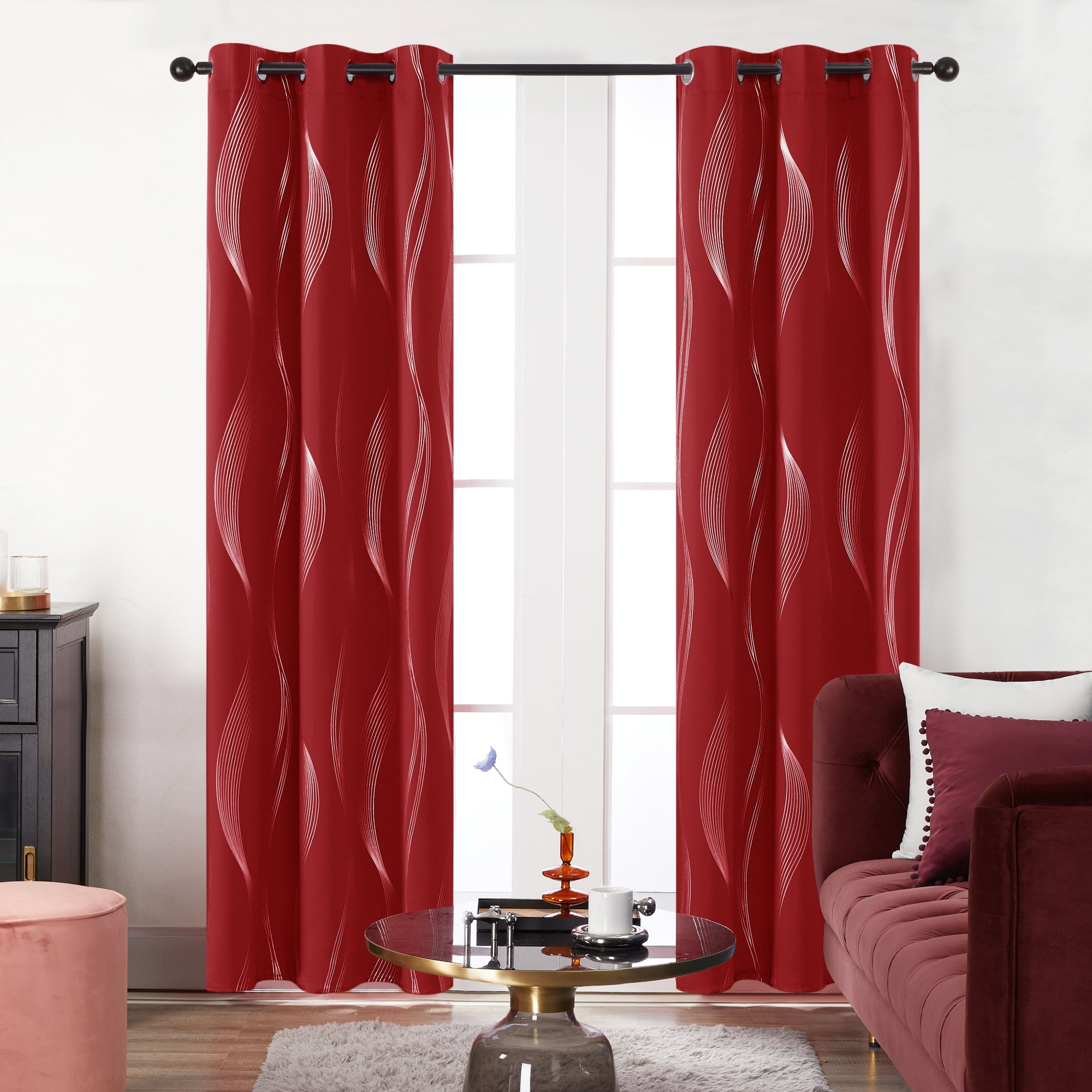 Print Polyester Curtains Bedroom Blackout Window Blinds Drapes Home Art Decor 