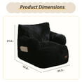 thumbnail image 6 of BYBYME Kids Bean Bag Chair,Soft Memory Foam Bean Bag Chair with Pocket for Toddlers,Lazy Sofa Lounger for Gaming,Reading,Black, 6 of 6