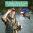 thumbnail image 3 of Ellopi 5x5" Waterproof XL USA Flag Fish Sticker Decal, 3 of 6