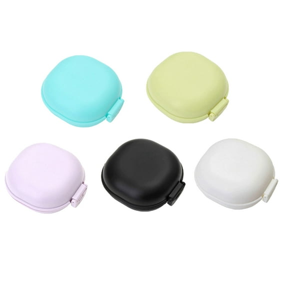 ULTNICE 5Pcs Small Travel Soap Case Square Plastic Holder for Home School Gym Trip