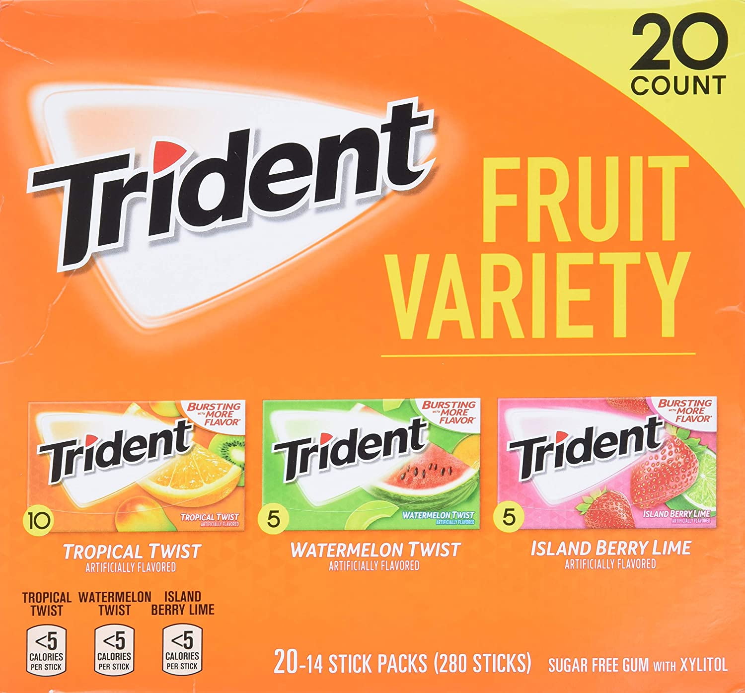 Fruit Variety Pack Sugar Free Gum 14 Count Pack Of Walmart Com Walmart Com
