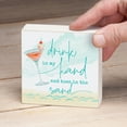 thumbnail image 3 of CounterArt "Sand Surf Sun" Artistic Freestanding Solid Wood Block Sign 3.75” by 3.75”, 3 of 5