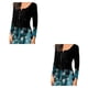 thumbnail image 2 of Sonducket Camisa de mujer Poliéster Primavera Cuello en V Estampado de flores Transpirable Lavable Blusa de manga larga Camisas de trabajo para Type17 NO17, 2 of 6