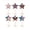 multicolor#151, variant on Patriotic Star Decorations, Independence Day Table and Desk Ornaments, 4 Styles, Fabric with Wooden Stands, Festive Holiday Home Decor, No Assembly