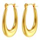 thumbnail image 1 of Ginger Lyne Gold Oval Hoops Stainless Steel Fashion Jewelry Gift, 1 of 5