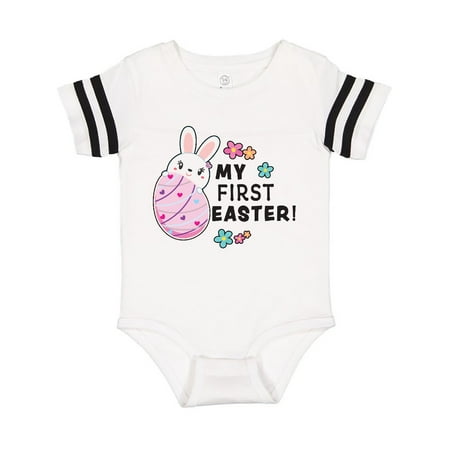 

Inktastic My First Easter with Bunny Behind Egg Gift Baby Girl Bodysuit