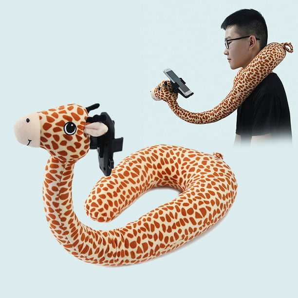Neck Pillow Phone Holder Cute Cartoon Flexible U-Shape Neck 