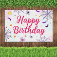 thumbnail image 5 of Neon Spider Theme Birthday Banner Decorative Easy Setup Halloween Banner for Party Decor Indoor Decoration Holiday Event, 5 of 8