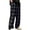 Navy, variant on Men's Loose Comfortable Casual Fashion Tartan Print Wide Leg Pants With Drawstring Black L