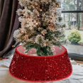thumbnail image 2 of Elegant Holiday Decor, Sequin Christmas Tree Collar, Sparkling Tree Base Cover, Durable Polyester Fiber Skirt, Foldable Christmas Tree Ring for, 2 of 5