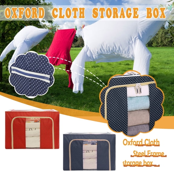 AZXY Closet Organizer Bins,Storage Containers for Clothes,Blanket Storage Bags,Foldable Large Blanket Container for Living Room with Lids Handle Clearance,40x30x20cm