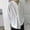 White, variant on Male Autumn Casual Loose Irregular Shirt Collarless Long Sleeve Shirt Blouse Men’S Dress Shirts Black