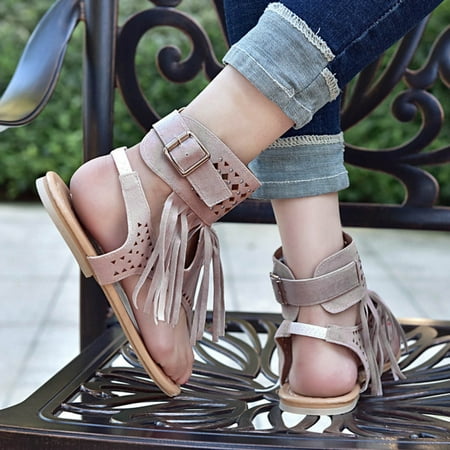 

Aayomet Women Sandals Flip Flop Tassel Women s Summer Fashion Toe Sandals Open Diamond Women s sandals White 6.5