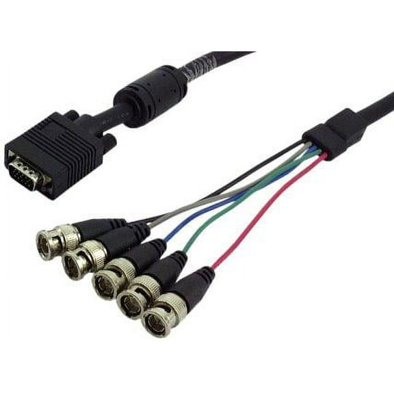 IEC M52280-10 VGA to 5 BNC Cable with Separate Sync Black 10'