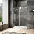 thumbnail image 2 of Vinnova 312056-SS-BN 56 x 78 in. Villena Single Sliding Frameless Shower Door, Brushed Nickel, 2 of 7