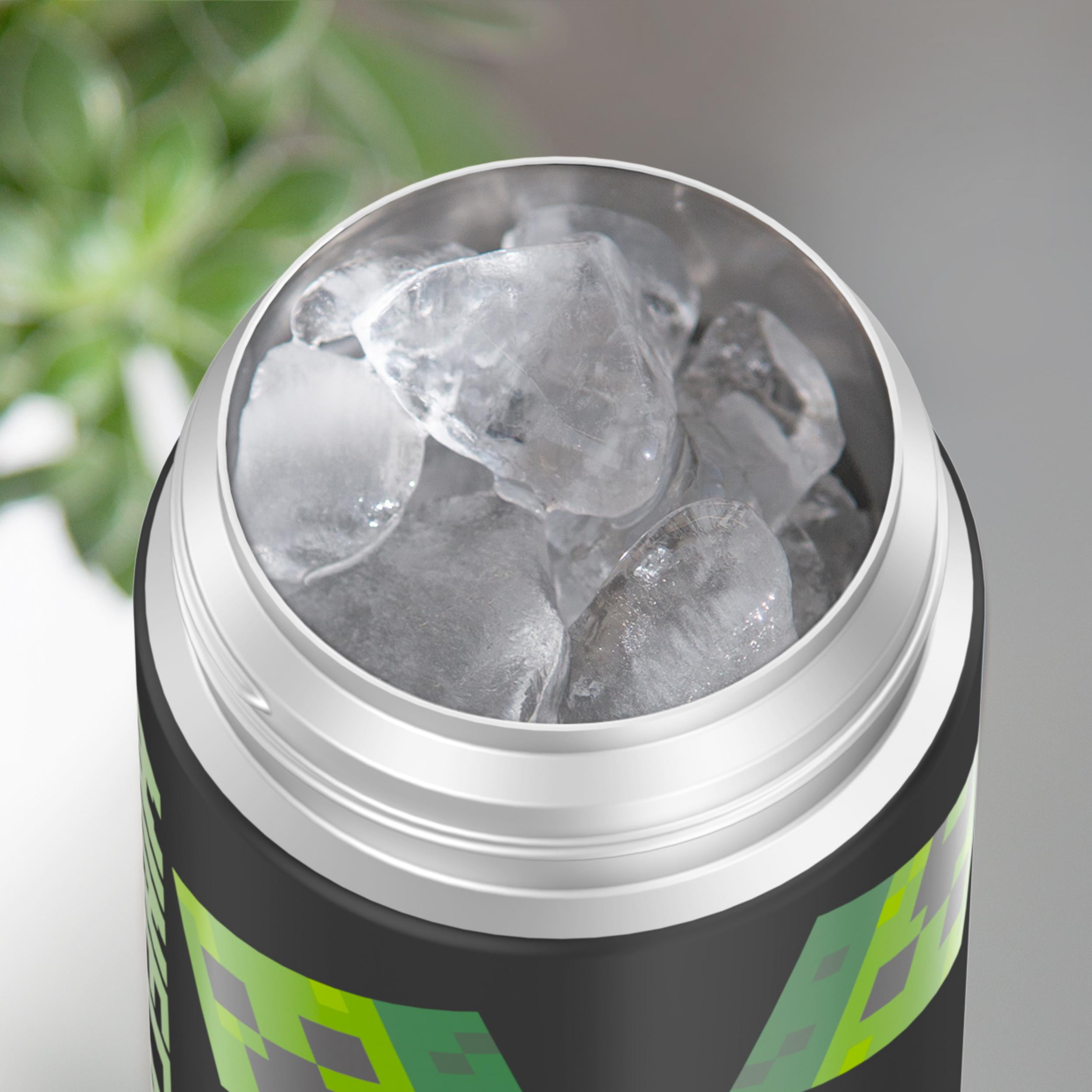 Thermos Funtainer Vacuum Insulated Stainless Steel Bottle With Straw Minecraft 12oz Walmart Com Walmart Com