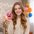 thumbnail image 3 of Glitter Pumpkin Squishy Toy, Slow Rebound Squeeze Stress Relief Fidget, Cute Halloween Party Favor Gift for Kids Adults (Saffron), 3 of 7