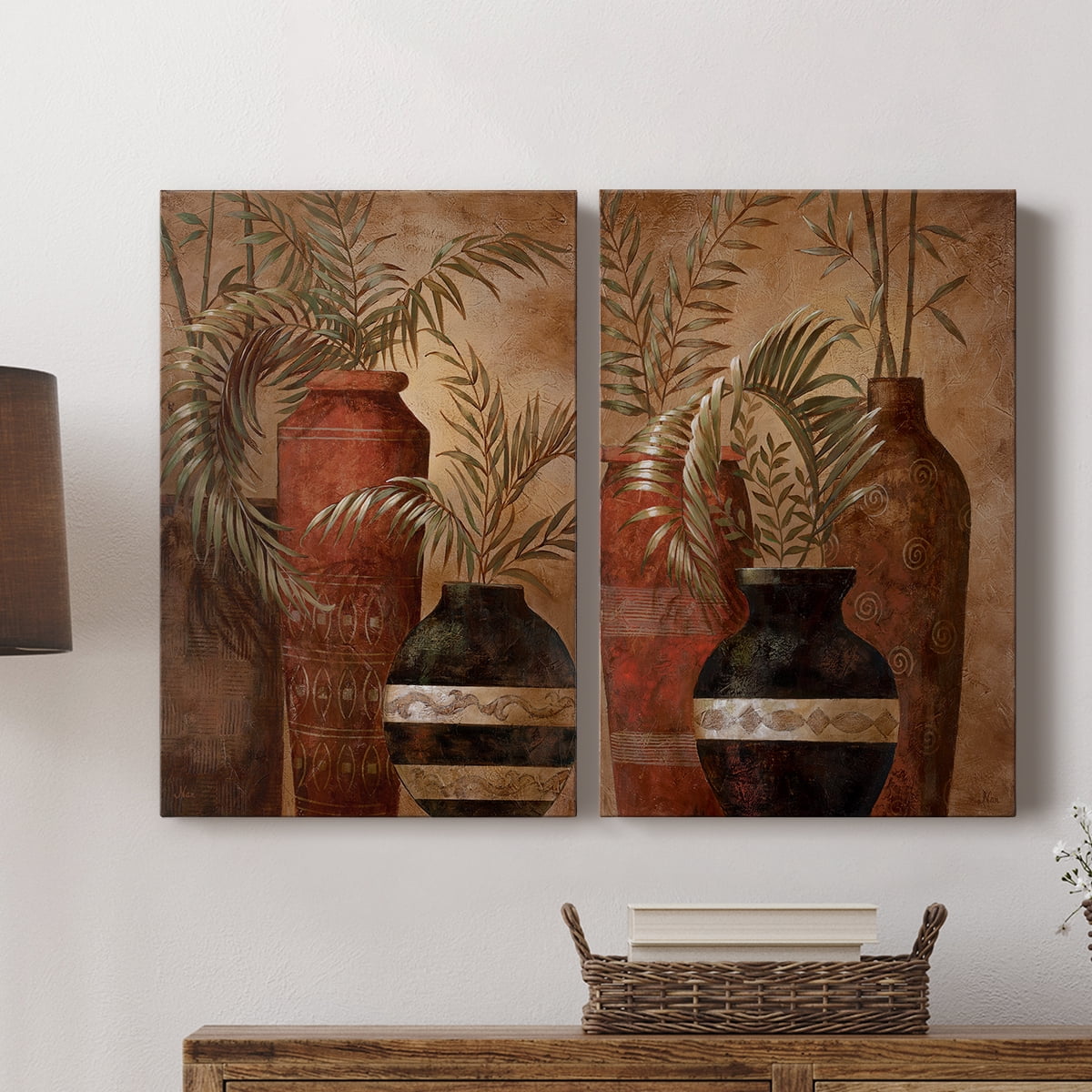 Wexford Home Exotic Vacation - 12" x 18" Wrapped Canvas Prints (Set of 2), Ready to Hang