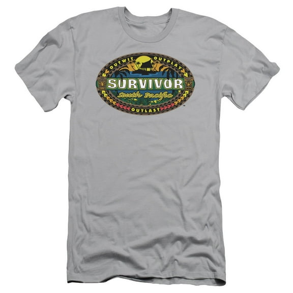 Survivor South Pacific Adult 30/1 T-Shirt Silver