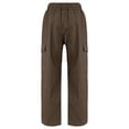 thumbnail image 6 of renvena Girls Cargo Pants Street Hip Hop Dance Trousers Athletic Hiking Sports Jogger Sweatpants 5-14 Brown 8, 6 of 6