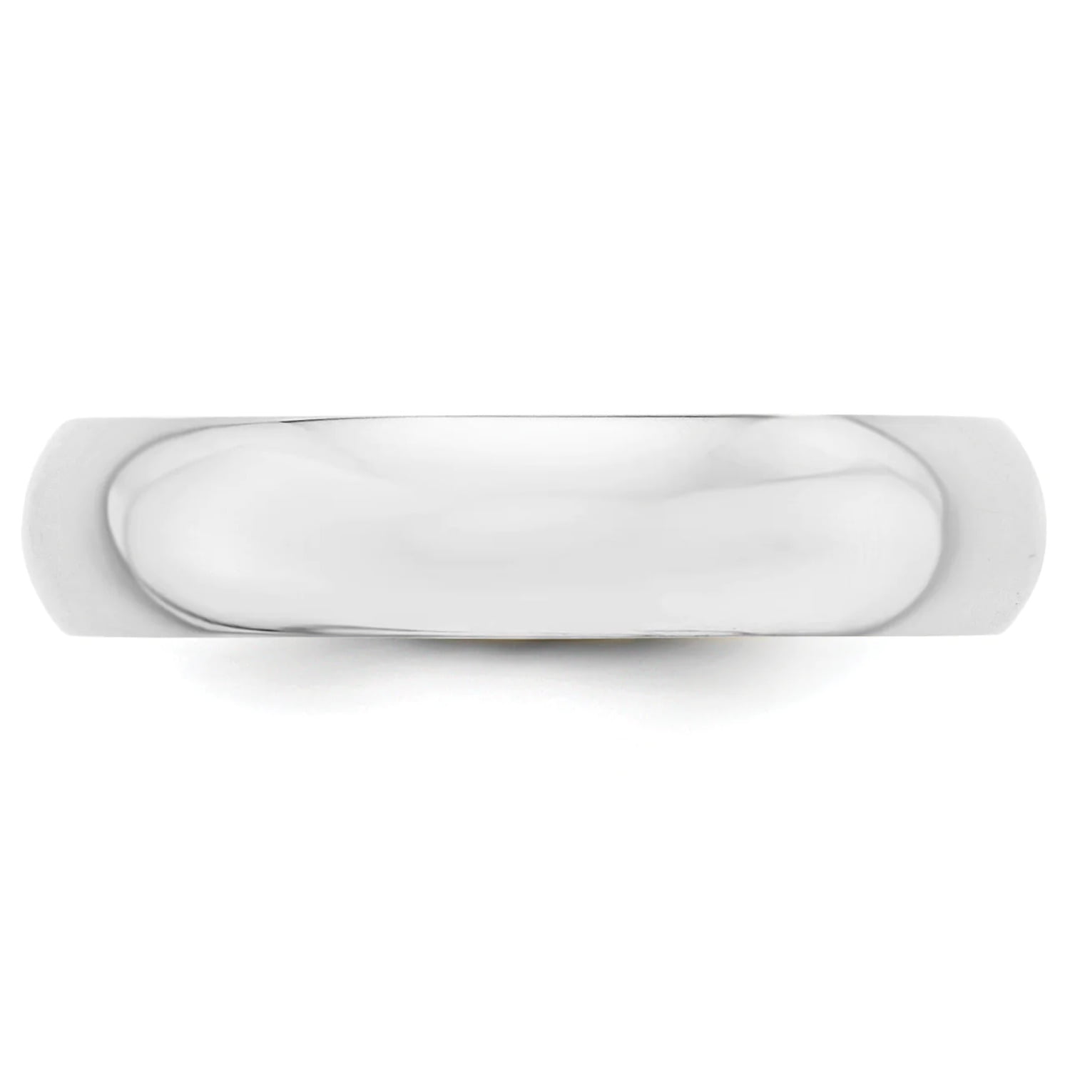 14k White Gold Solid Polished Half Round 5mm Half-Round Band Ring Size 7 Ring for Women and Men