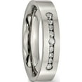 thumbnail image 6 of Titanium Polished 1/4Ct Tw. Diamond 6mm Band (Size 9) Made In China tb442a-9, 6 of 6