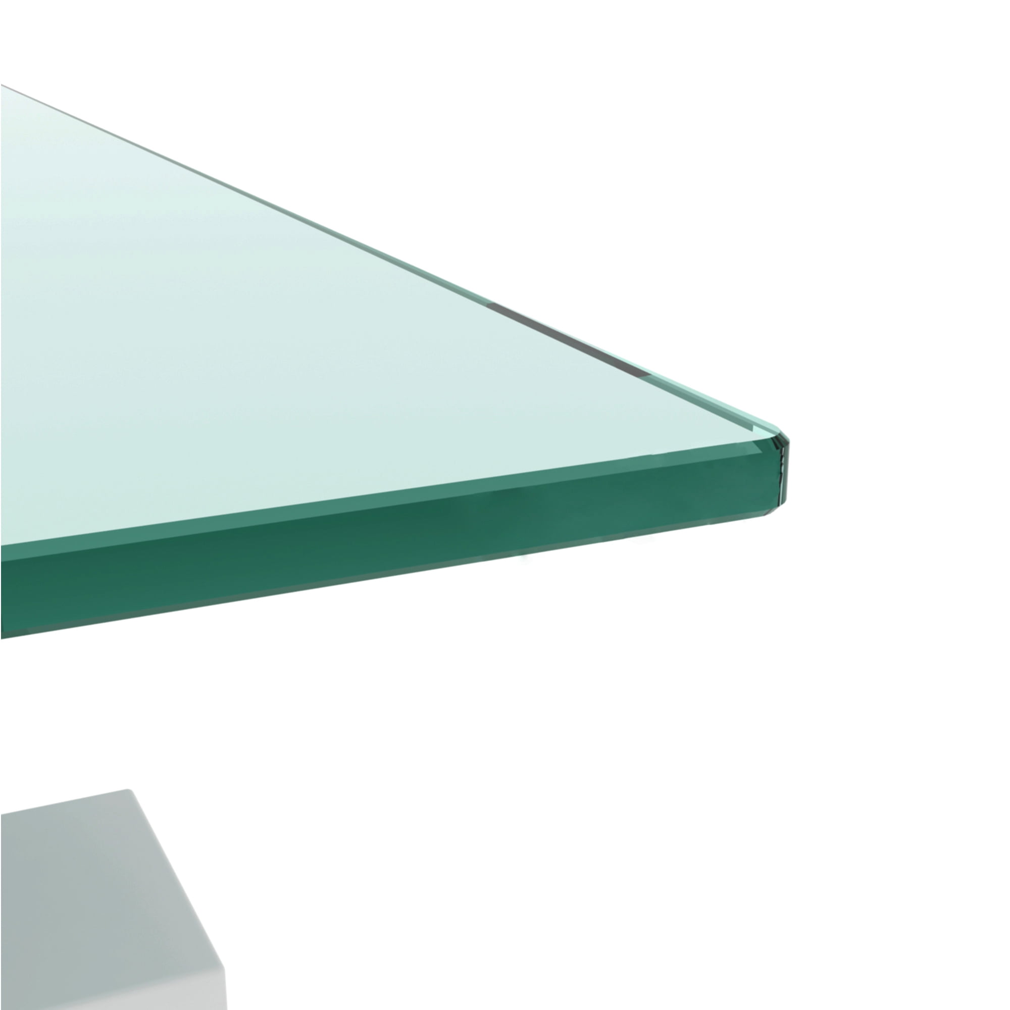 Modern Glass Coffee Table with Metal Legs & Lower Shelf, Leumius Clear Rectangle Glass Coffee Table,Suitable Home Furniture for the Living Room